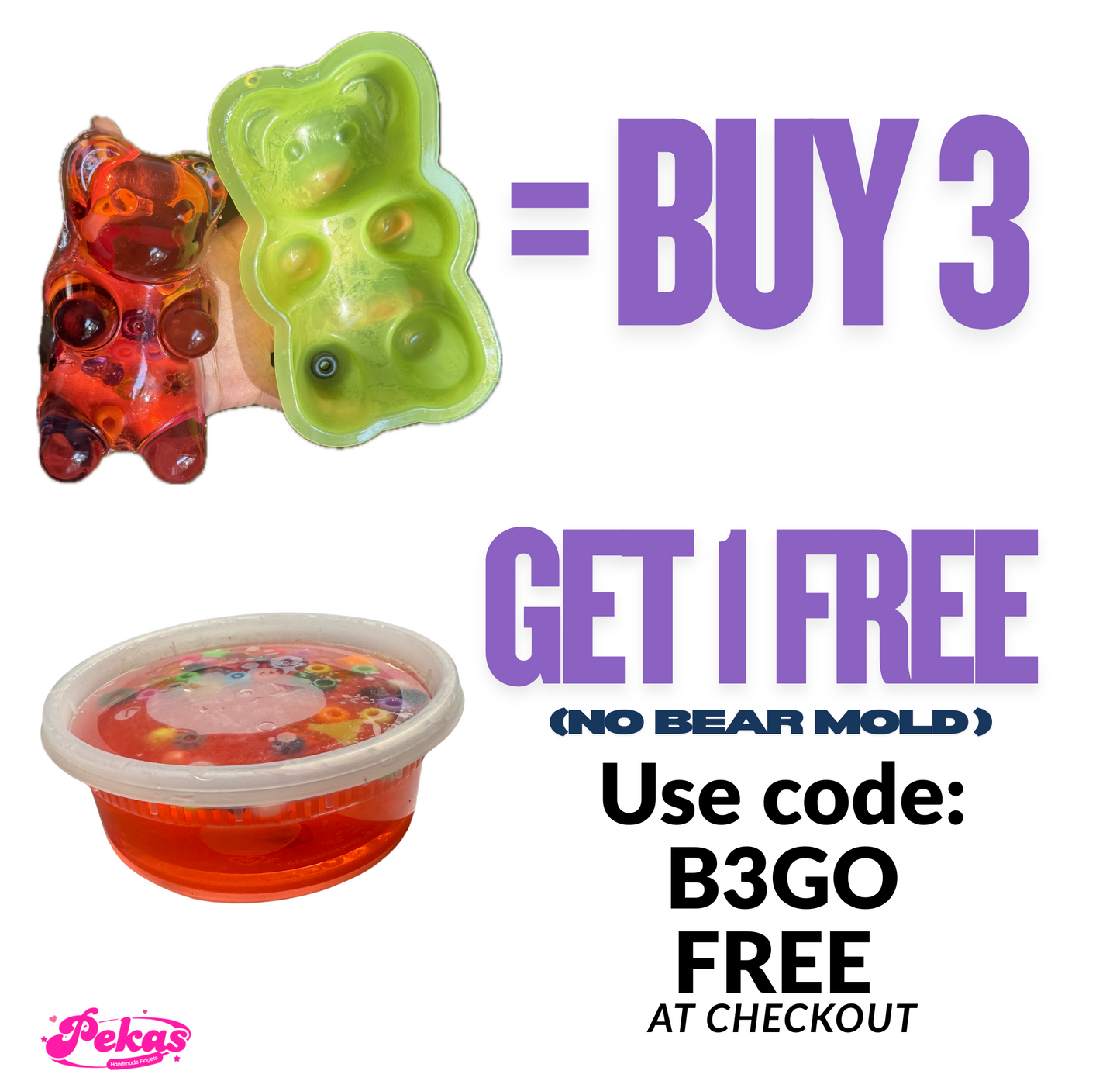 Reusable picky pad bowl with Gummy bear mold for skin picking and anxiety-stress relief