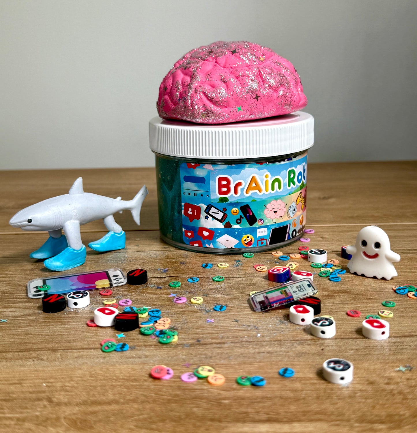 Brain 🧠 Rot glittery candy scented slime