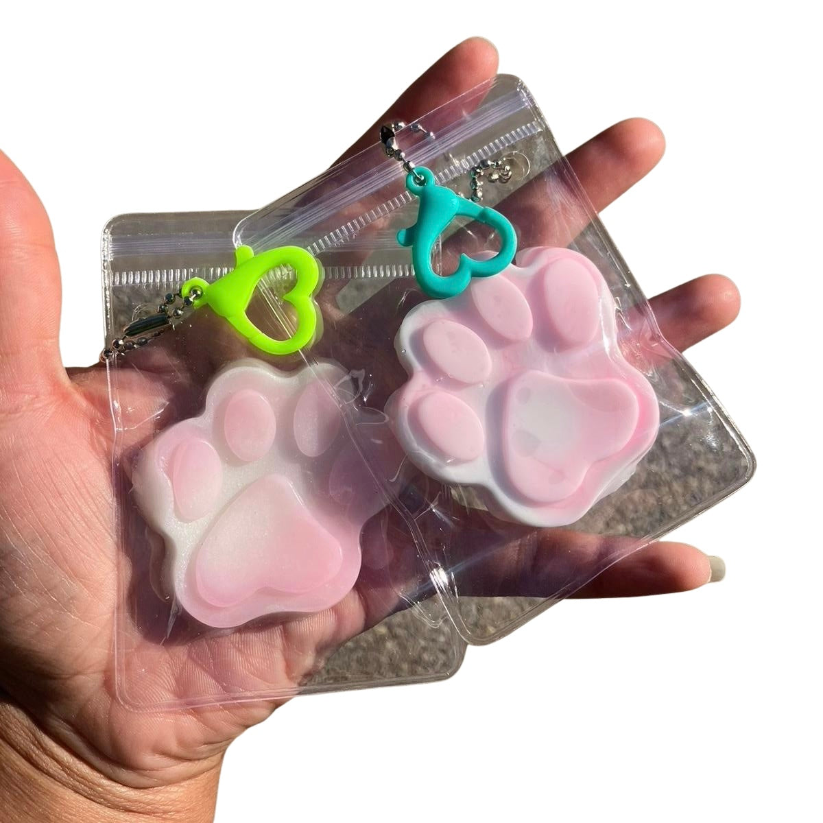 MINI Pretty Paw ombré taba squishy keychain pouch