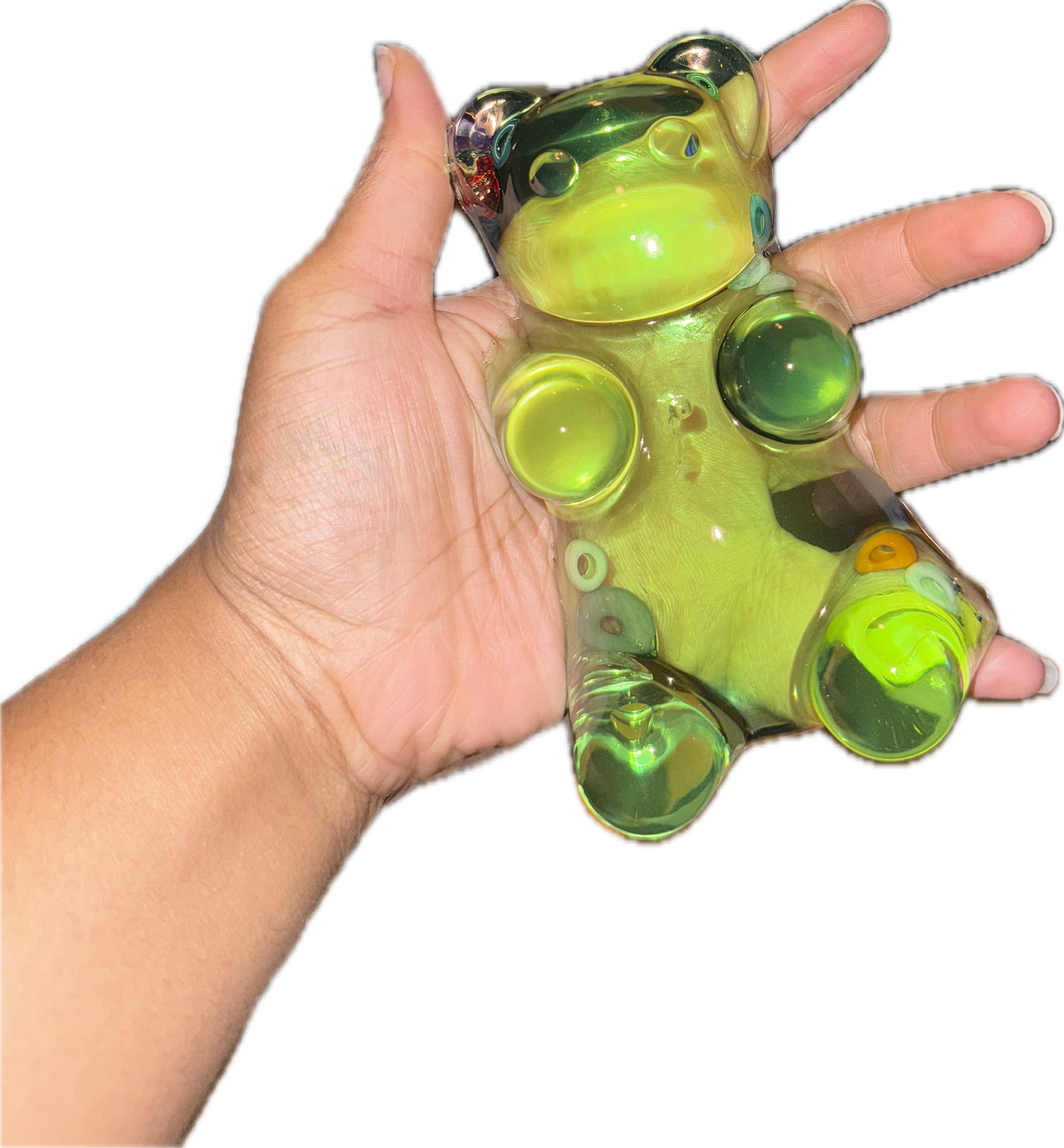 Reusable picky pad bowl with Gummy bear mold for skin picking and anxiety-stress relief