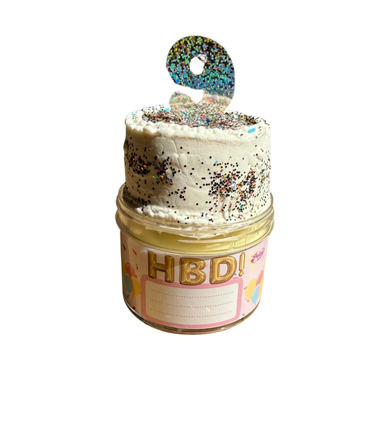 HBD 2 U customizable cake scented slime 🎂🥳