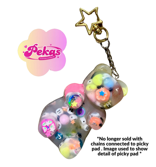 Gummy bear Picky Pad keychain pouch- NOT REUSABLE