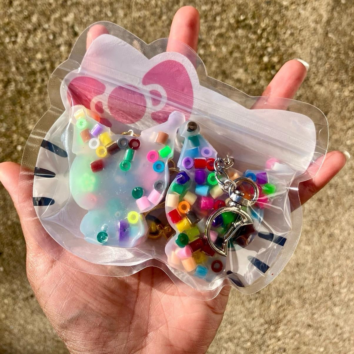 2 Pack MINI Kawaii picky pad keychain pouch NOT REUSABLE