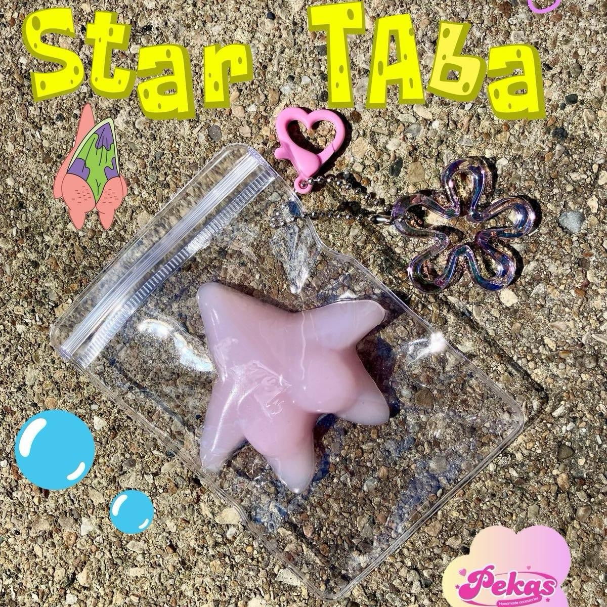 Sponge X Star Taba squishy toy keychain