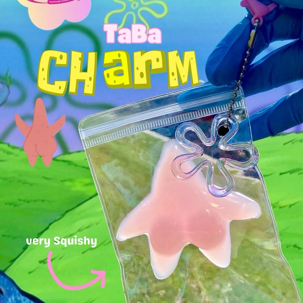 Sponge X Star Taba squishy toy keychain