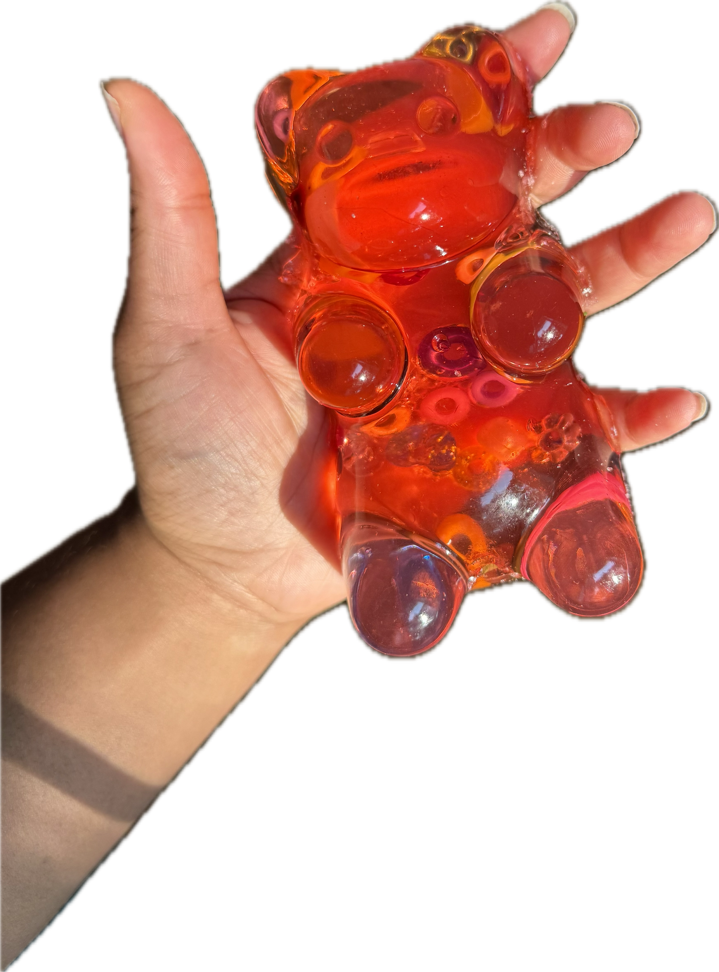 Reusable picky pad bowl with Gummy bear mold for skin picking and anxiety-stress relief
