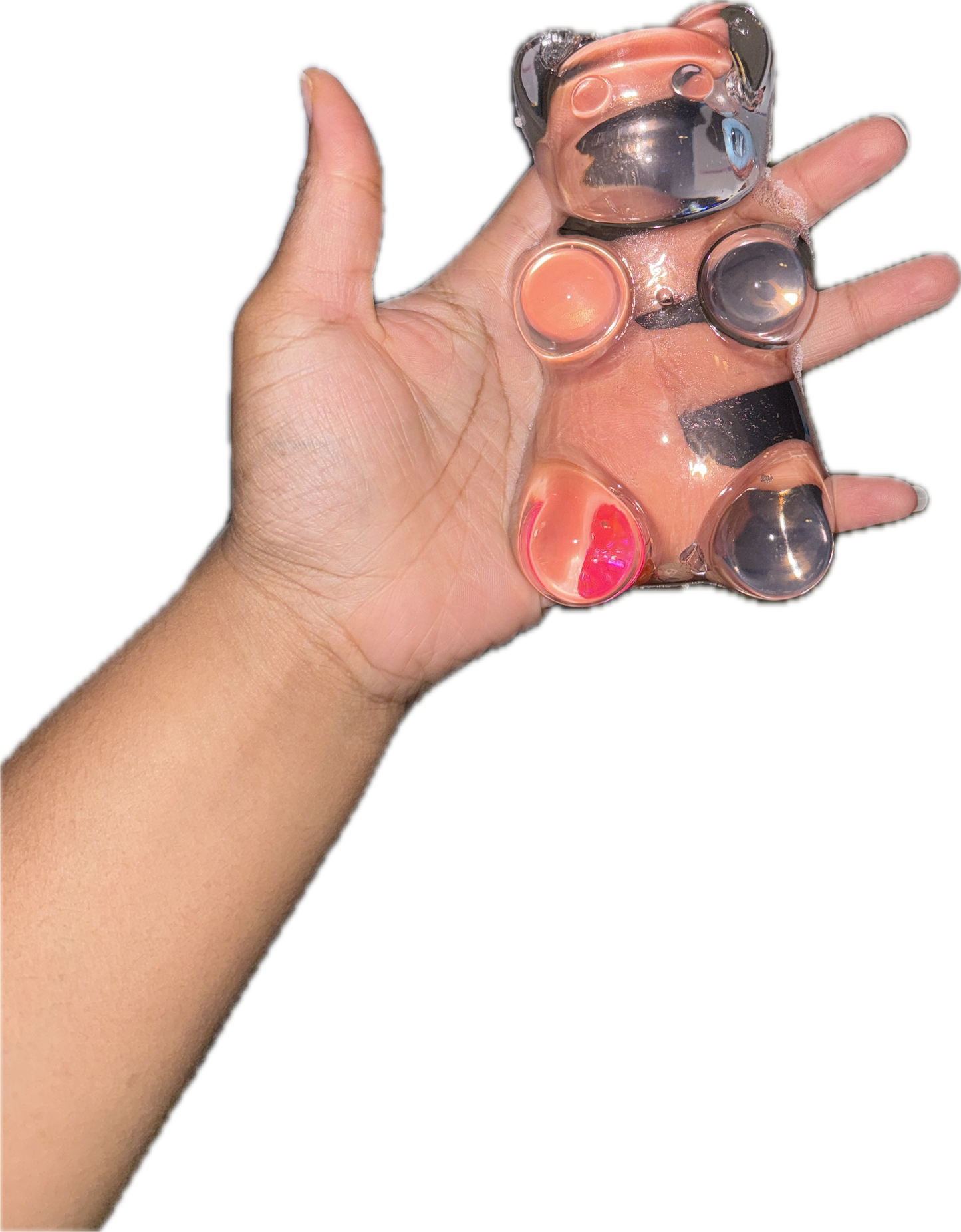 Reusable picky pad bowl with Gummy bear mold for skin picking and anxiety-stress relief
