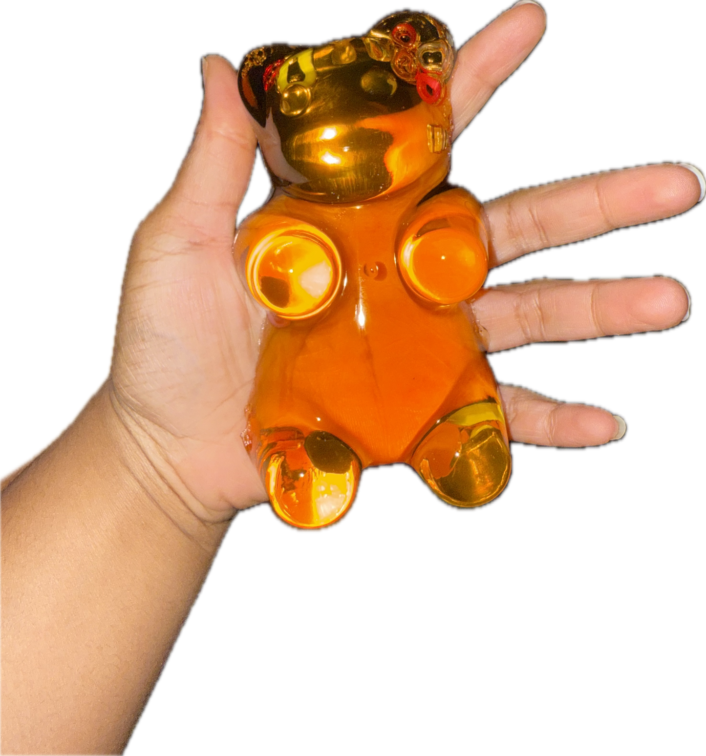 Reusable picky pad bowl with Gummy bear mold for skin picking and anxiety-stress relief
